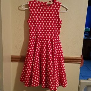 Red polka dot dress